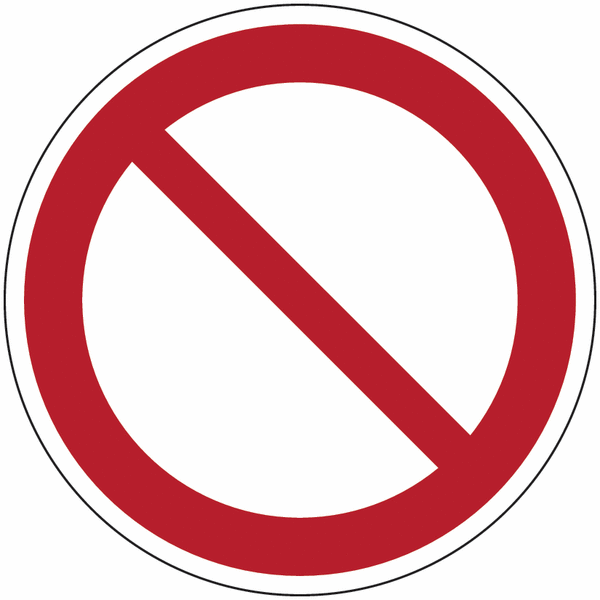 Symbol-Verbotsschilder "Verbot"