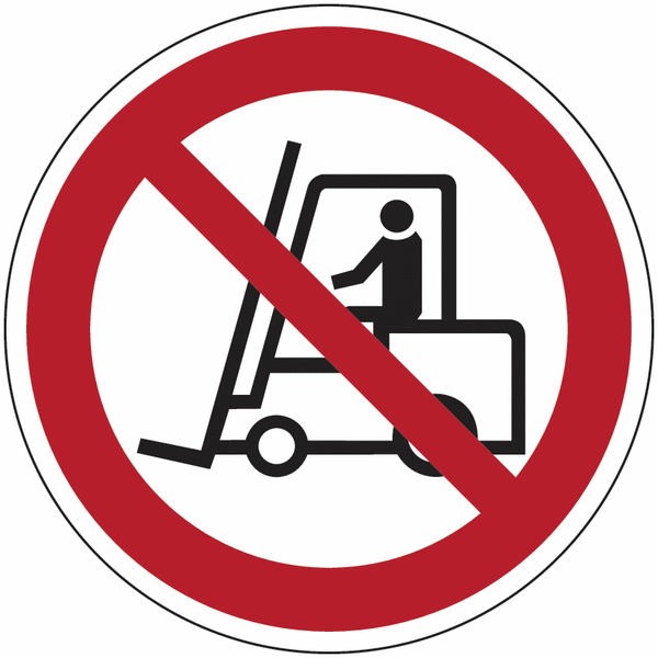 Symbol-Verbotsschilder "Für Flurförderzeuge verboten"