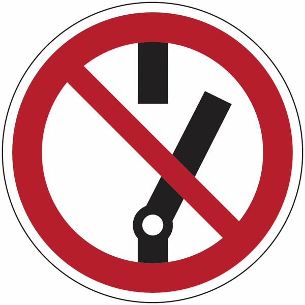 Symbol-Verbotsschilder "Nicht schalten"