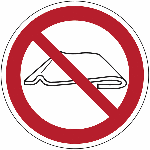 Symbol-Verbotsschilder "Nicht falten oder zusammenschieben"