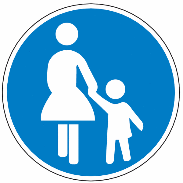 Sonderweg für Fußgänger - Verkehrszeichen für Deutschland, StVO, DIN 67520