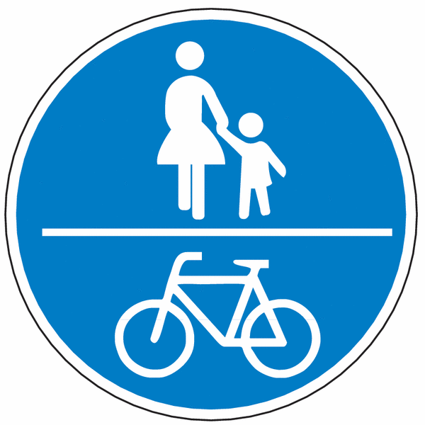 Gemeinsamer Geh- und Radweg - Verkehrszeichen für Deutschland, StVO, DIN 67520