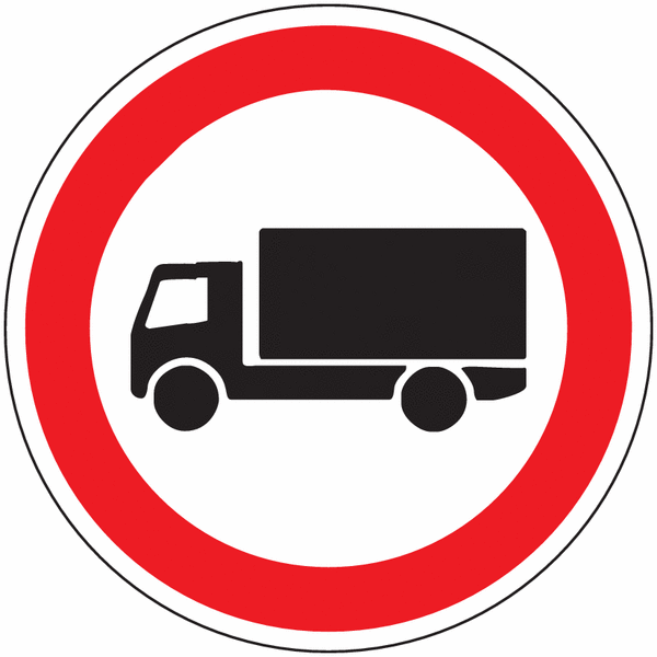 Verkehrsschilder "Verbot für LKW mit einem zulässigen Gesamtgewicht über 3,5 t" - StVO Deutschland Verkehrszeichen-Nr. 253