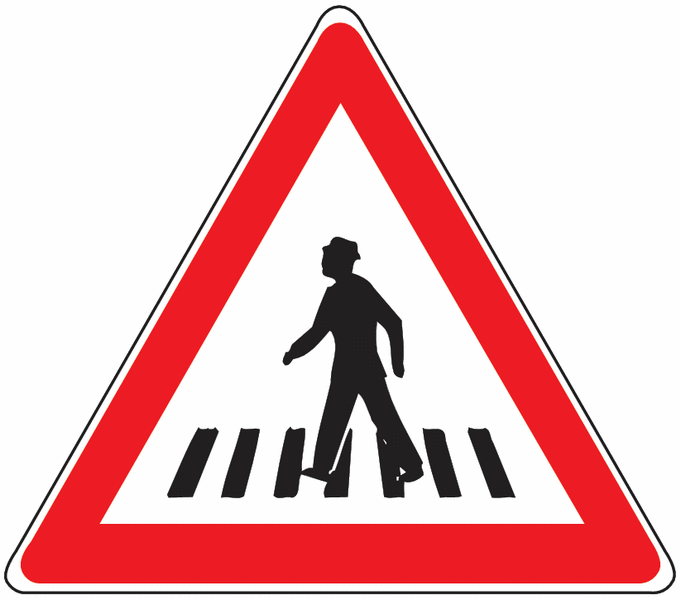 Fußgängerüberweg - Verkehrszeichen für Deutschland, StVO, DIN 67520