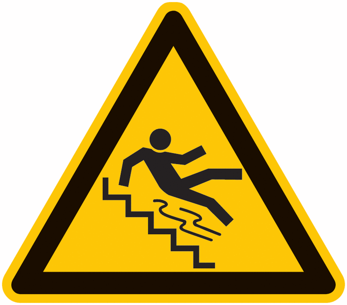 Vorsicht Treppe - Warnschilder, praxiserprobt