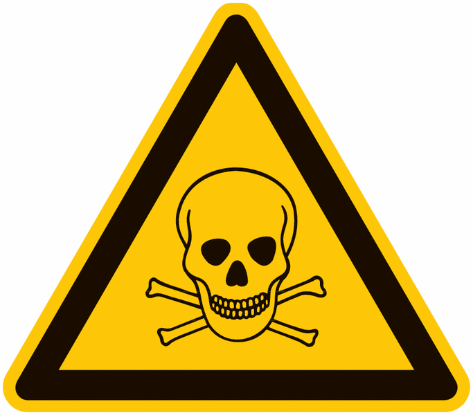 Symbol-Warnschilder "Warnung vor giftigen Stoffen"