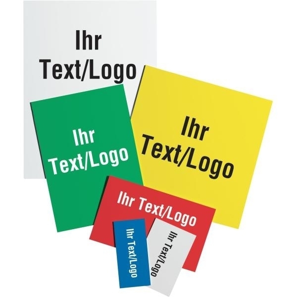 Kunststoff-Schilder in kleinen Mengen mit Logo und Text nach Wunsch
