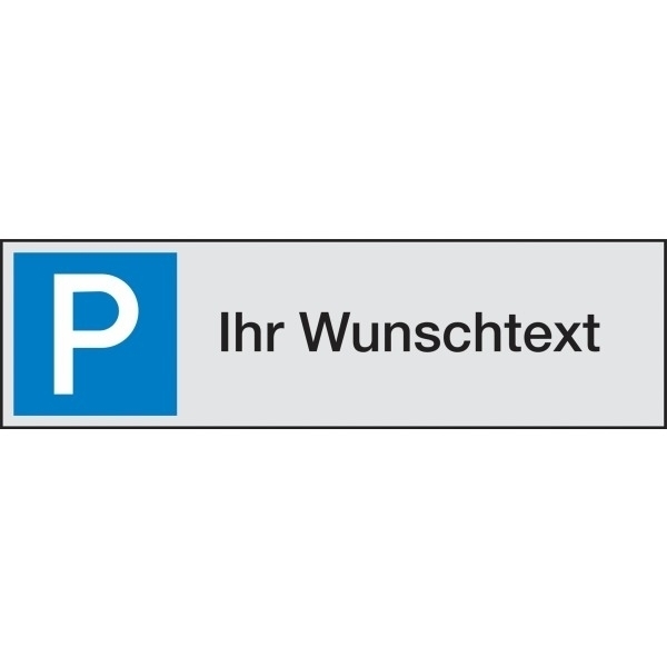PREMIUM Parkplatz-Reservierungsschilder mit Text nach Wunsch, Aluminium