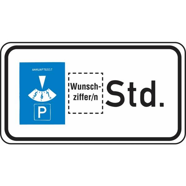 Verkehrszeichen-Zusatztafeln, individuell, mit Wunschziffer