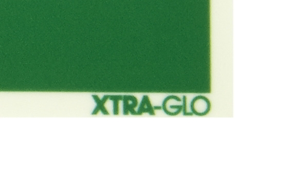XTRA-GLO Schild Zoom auf Logo