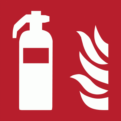 Symbol Feuerlöscher zur Brandbekämpfung