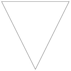 Form Dreieck Spitze unten