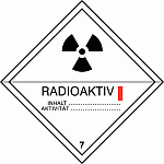 Gefahrgutklasse 7 radioaktive Stoffe