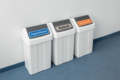 Hinweisaufkleber für Müllbehälter