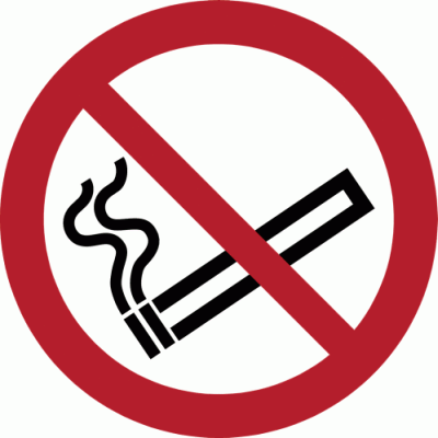 Verbotszeichen „Rauchen verboten“ Schild