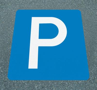 Thermoplastische Parkplatzmarkierung