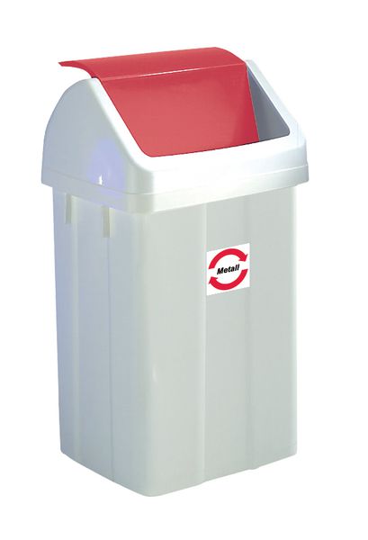 Kunststoff-Abfallbehälter mit Schwingdeckel