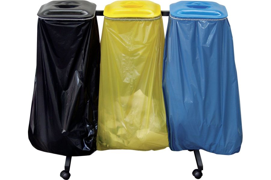 Abfallsammler-System mit farbigen Deckeln