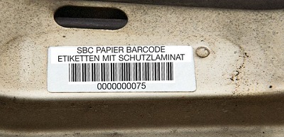 Barcode Etiketten aus Papier stark haftend