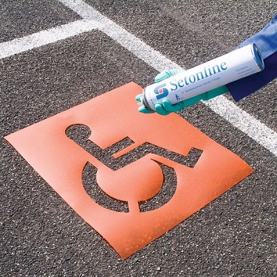 Markierschablonen mit Behindertenparkplatz-Symbol