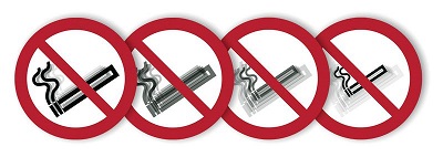 “Rauchen verboten” Schild mit Lentikular-Effekt