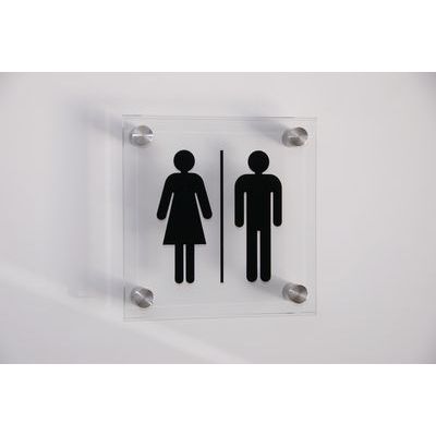 Sicherheitsglas-Symbol Toilettenschild unisex