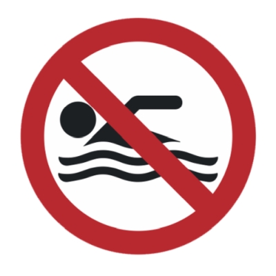 Verbotssymbol Schwimmverbot