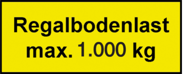 Vorlage: Regalbodenlast max. 1.000 kg