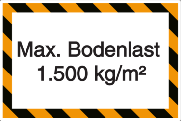 Vorlage: Max. Bodenlast 1.500 kg/m²