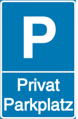 Vorlage: Parkschild - Privatparkplatz