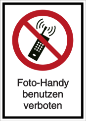 Vorlage: Foto-Handy benutzen verboten