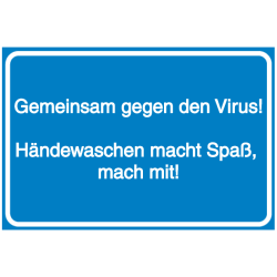 Vorlage: Gemeinsam gegen den Virus - Händewaschen macht Spaß, mach mit!