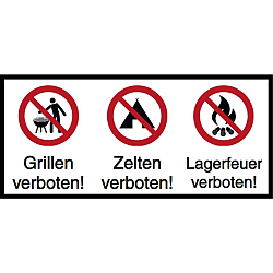 Vorlage: Grillen / Zelten / Lagerfeuer verboten