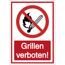 Vorlage: Grillen verboten!