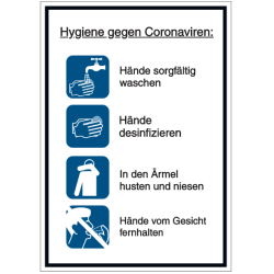 Vorlage: Hygieneanleitung - Hygiene gegen Coronaviren