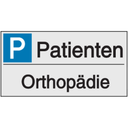Vorlage: Parkplatzreservierung - Patienten Orthopädie