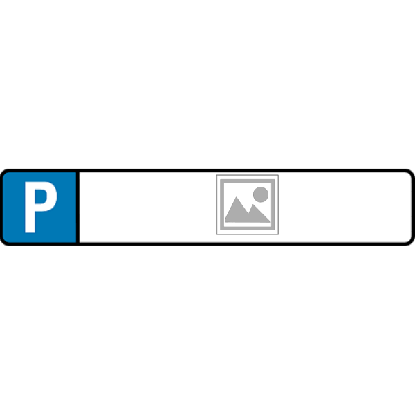 Vorlage: Parkplatz-Reservierungsschilder aus Aluminium mit Logo nach Wunsch