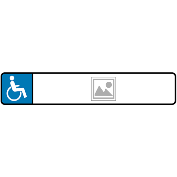 Vorlage: Parkplatz-Reservierungsschilder Behindertenparkplatz aus Aluminium mit Logo nach Wunsch
