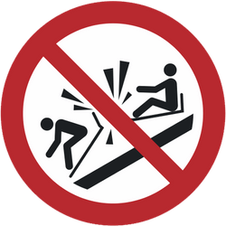 Vorlage: Symbol Andere Schlitten rammen verboten