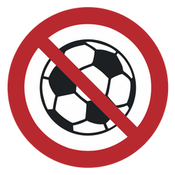 Vorlage: Symbol Ballspielen verboten
