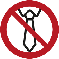 Vorlage: Symbol Bedienung mit Krawatte verboten
