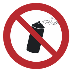 Vorlage: Symbol Behälter mit Gasen und Aerosol verboten