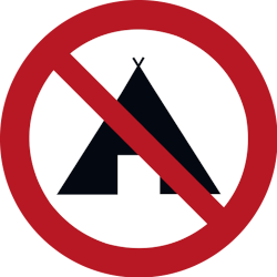 Vorlage: Symbol Camping verboten