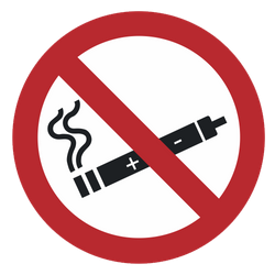Vorlage: Symbol E-Zigarette rauchen verboten