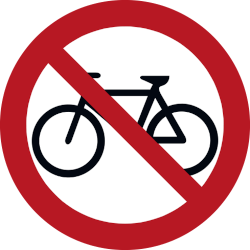 Vorlage: Symbol Fahrradfahren verboten