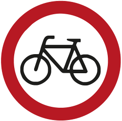 Vorlage: Symbol Fahrradverbot