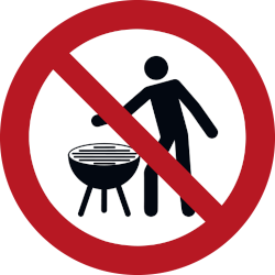 Vorlage: Symbol Grillen verboten
