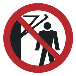 Vorlage: Symbol Hinter den Schwenkarm treten verboten