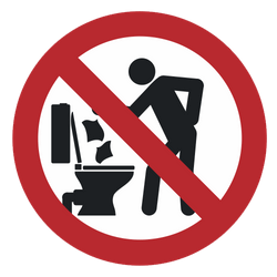 Vorlage: Symbol Keine Gegenstände in Toilette werfen