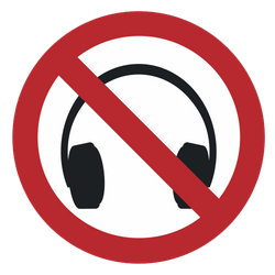 Vorlage: Symbol Kopfhörer verboten